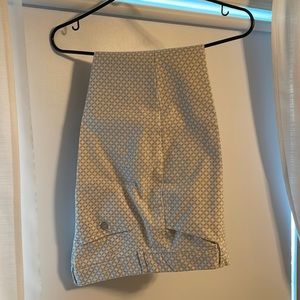 Khakis by Gap slim city. Gray and white. Size: 8R.  Beautiful pattern.